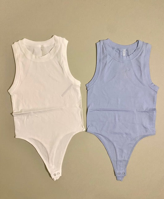 SKIMS DUPE SEAMLESS BODYSUIT (WHITE, BABY BLUE) – CHIC BABE BOUTIQUE